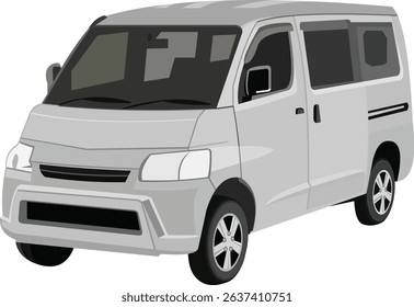 Vector small car sliding door, suitable for logo symbol or emblem material