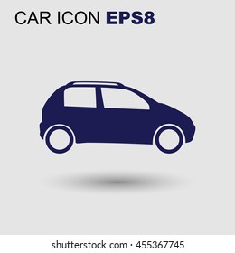 Vector small city car icon