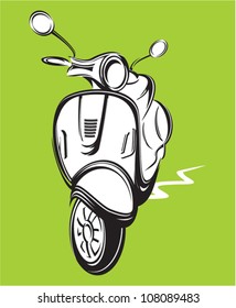 vector small city motorcycle