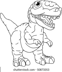 vector - a small dinosaur isolated on background