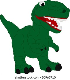 vector - a small dinosaur isolated on background