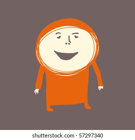 Vector. Small fat man