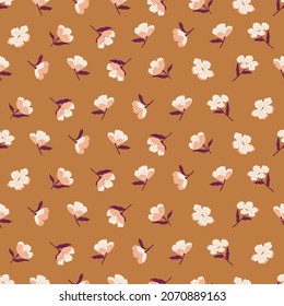 Vector small flower illustration seamless repeat pattern fashion fabric home decor print textile digital artwork