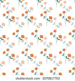 Vector small flower seamless repeat pattern design background. Perfect for modern wallpaper, fabric, 
home decor, and wrapping projects.