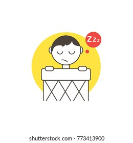 Vector small health icon with human