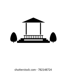 Vector of small house icon. Public house silhouette icons.
