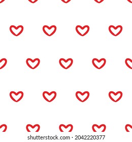 Vector Small Red Hearts Lineart On Stock Vector (Royalty Free ...