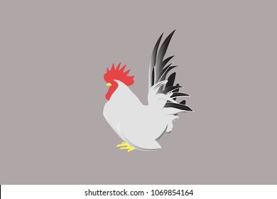 Vector of small rooster look so cute.