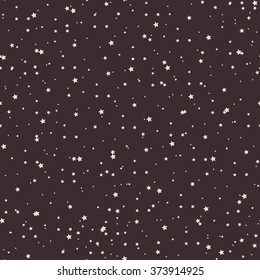 Vector small simple stars on coffee background pattern. Abstract pattern for textile design, web design, wallpapers and backgrounds.