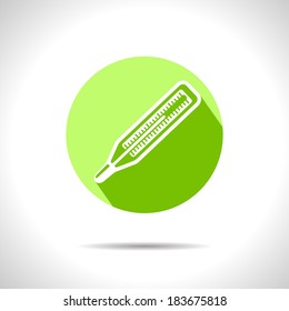 Vector small thermometer icon. Eps10