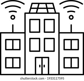 Vector Smart City Outline Icon Design
