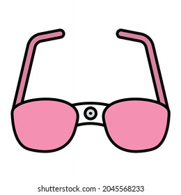 Vector Smart Glasses Filled Outline Icon Design
