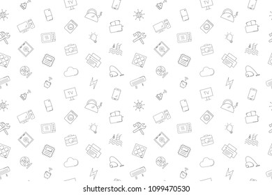 Vector Smart Home pattern. Smart Home seamless background