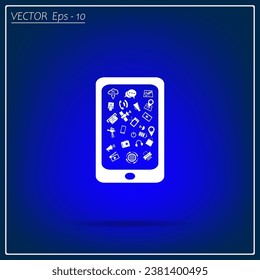 Vector smart phone application downloads.
