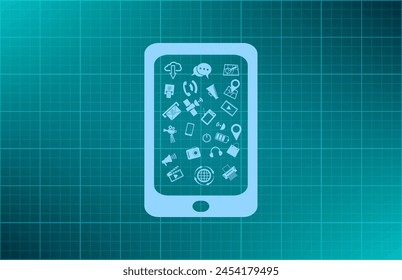 Vector smart phone application downloads.