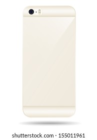 Vector smart phone back cover of platinum