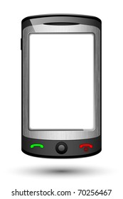Vector smart phone with blank screen