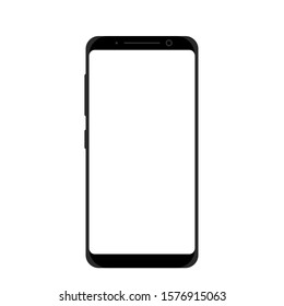 Vector Smart phone frame on white background. Place for text