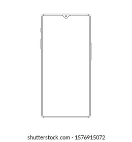 Vector Smart phone frame on white background. Place for text