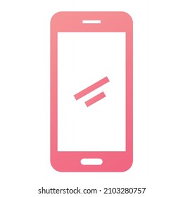 Vector Smart Phone Glyph Gradient Icon Design
