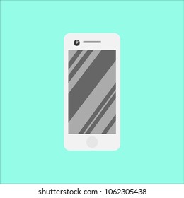 Vector of smart phone has white color