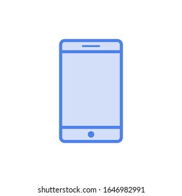 Icono de teléfono inteligente vector. Ilustración de iconos de teléfono de estilo de esquema rellenada