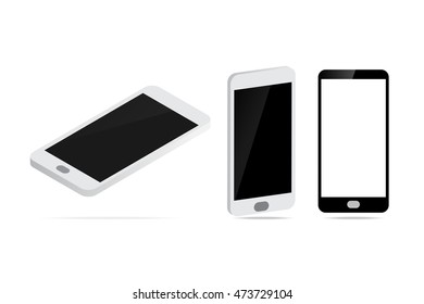 Vector smart phone isolated on white background