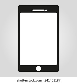 Vector Smart Phone Outline Icon Symbol 
