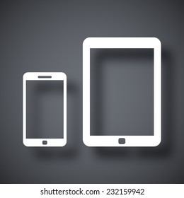 Vector smart phone and tablet icon