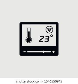 Vector smart thermostat icon - Vector