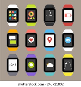 Vector Smart Watch Icons