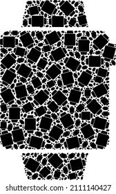 Vector smart watches gadget icon composition. Smart watches gadget mosaic is constructed of random self smart watches gadget icons. Fractal mosaic of smart watches gadget icon.