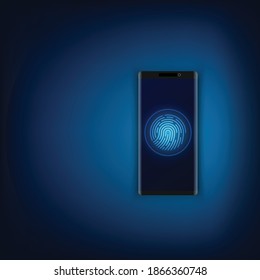 Vector smartphone 3D isometric technology template,mobile data security concept.