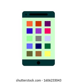 Vector smartphone. against a white background