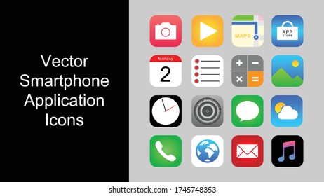 Vector Smartphone Application Icons (Color)