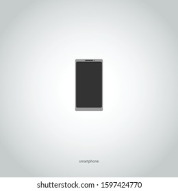 vector smartphone with blank screen isolated on white