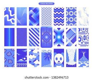 vector smartphone blue screen wallpaper template background collection