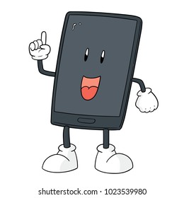 vector of smartphone cartoon