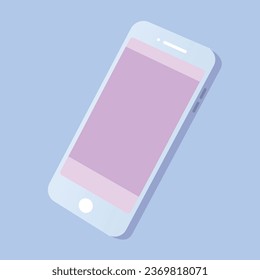 Vector smartphone device isometric icon illustration.