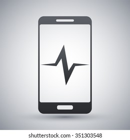 Vector smartphone diagnostics icon