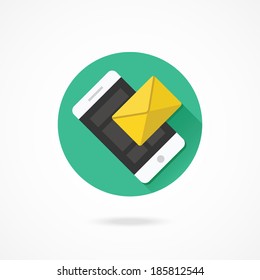 Vector Smartphone Email or SMS Icon