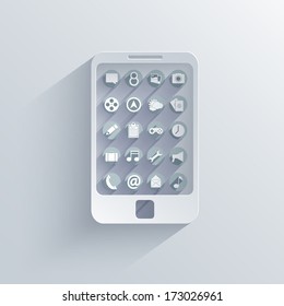 Vector smartphone icon background. Eps10