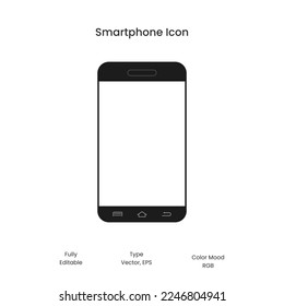 Diseño del icono Vector Smartphone, icono de teléfono móvil, teléfono de pantalla táctil