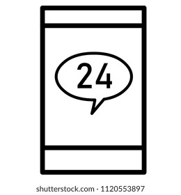 Vector Smartphone Icon Isolated On White Background
