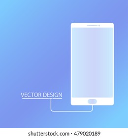 Vector smartphone icon on blur background.Modern vector design.