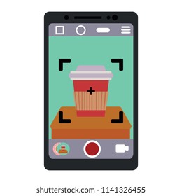 Vector Smartphone Illustration Isolated On White Background