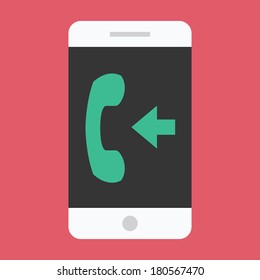 Vector Smartphone Incoming Call Icon