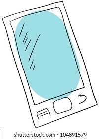 Vector smartphone is isolated on a white background