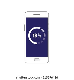 Vector of Smartphone with loading page