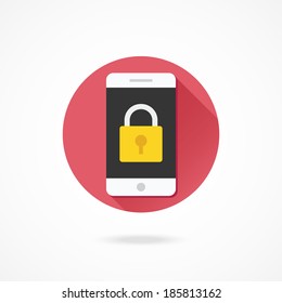 Vector Smartphone Lock Screen Icon